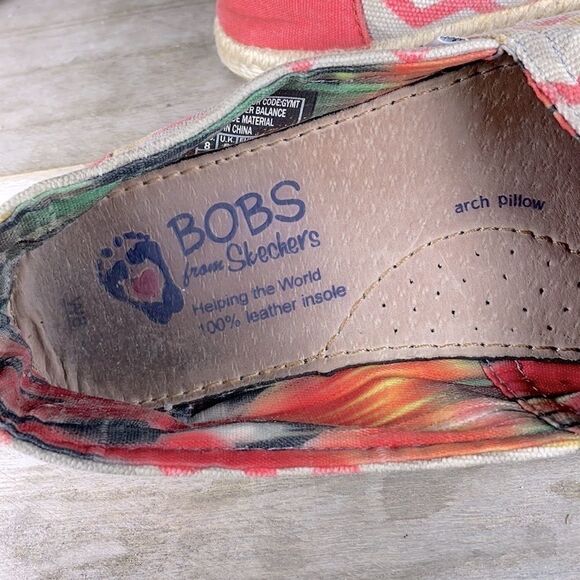 Skechers BOBS Canvas Zig Zag Flats Loafers Shoes - Picture 9 of 10